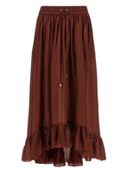 Bordeaux Silk Mini Skirt