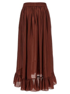 Bordeaux Silk Mini Skirt