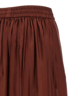 Bordeaux Silk Mini Skirt
