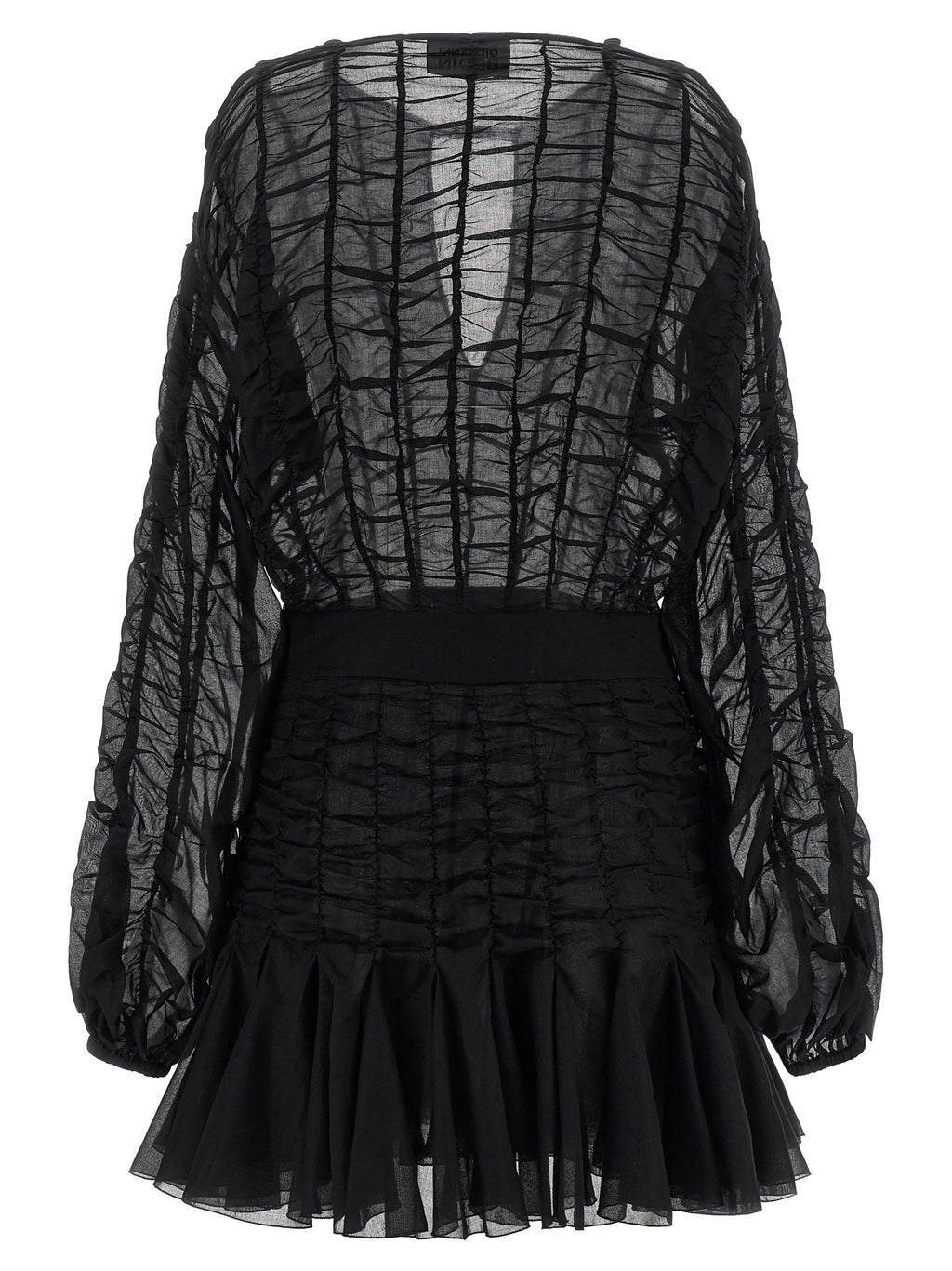 Black Cotton Short Dress