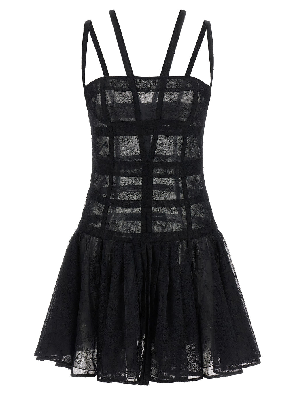 Black Polyamide Short Dress