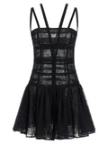 Black Polyamide Short Dress