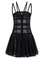Black Polyamide Short Dress