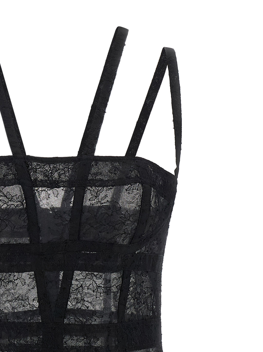 Black Polyamide Short Dress