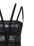 Black Polyamide Short Dress