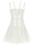 White Polyamide Short Dress