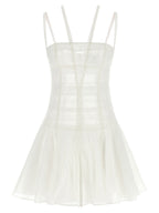 White Polyamide Short Dress