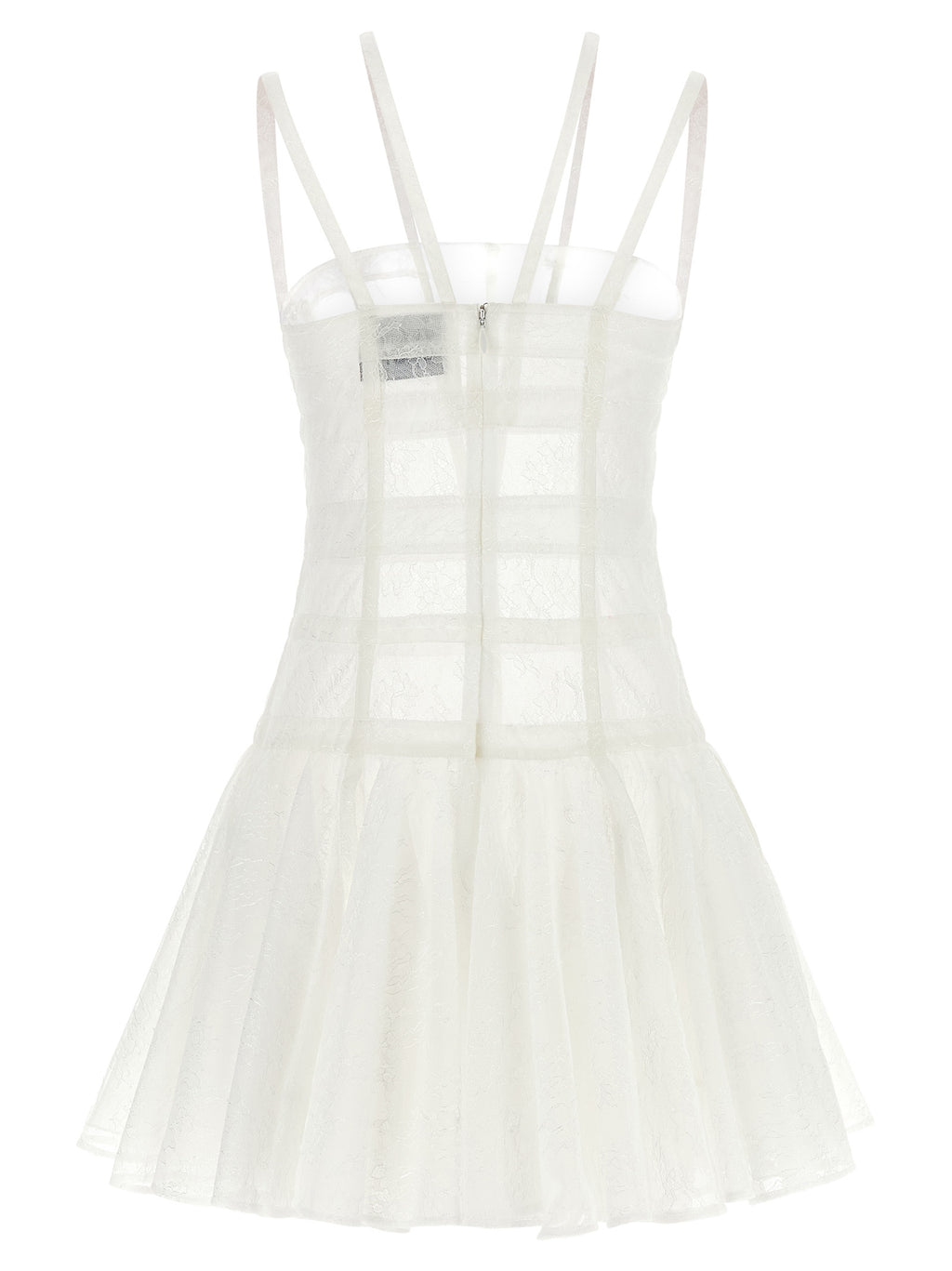 White Polyamide Short Dress