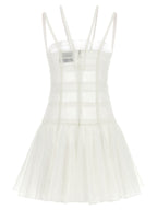 White Polyamide Short Dress