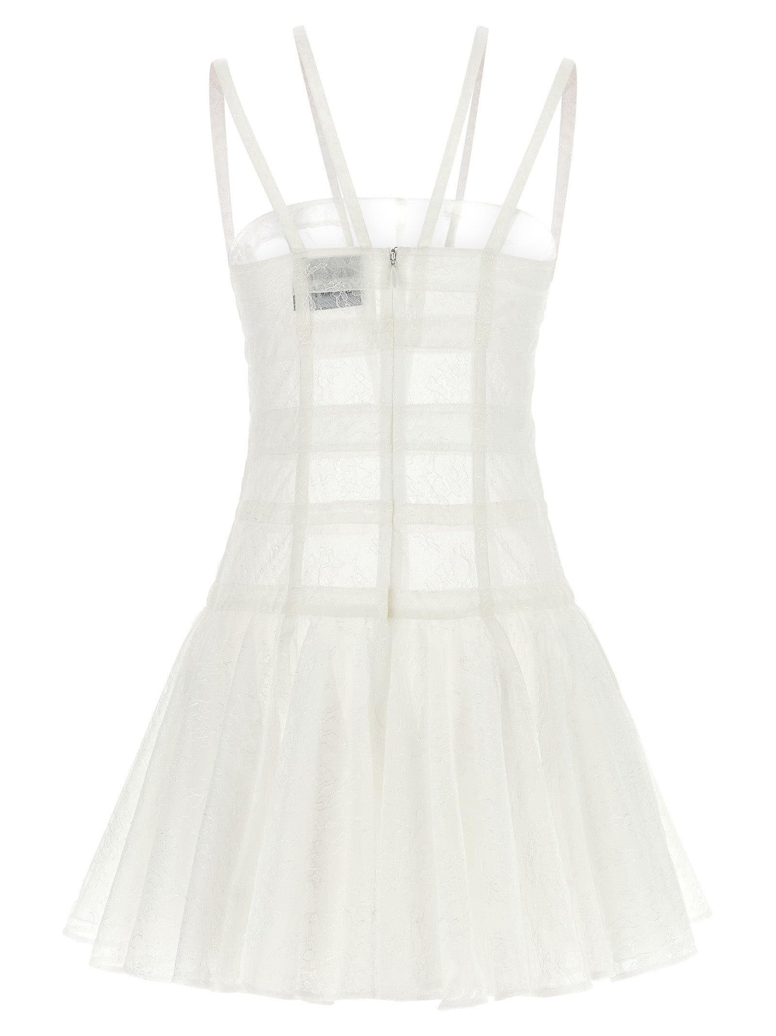 White Polyamide Short Dress