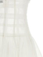 White Polyamide Short Dress