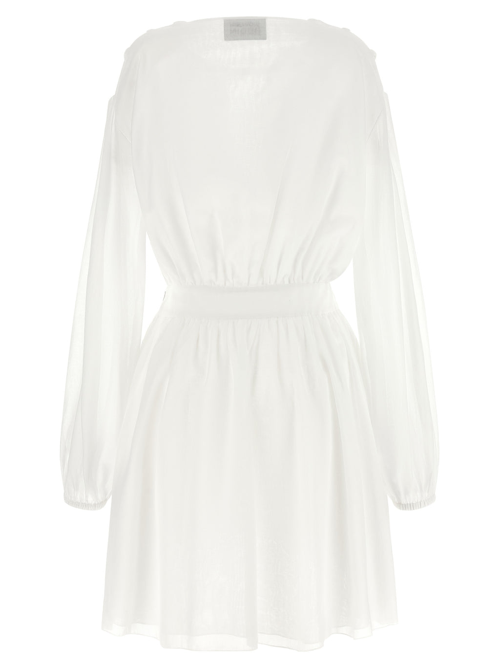 White Cotton Short Dress