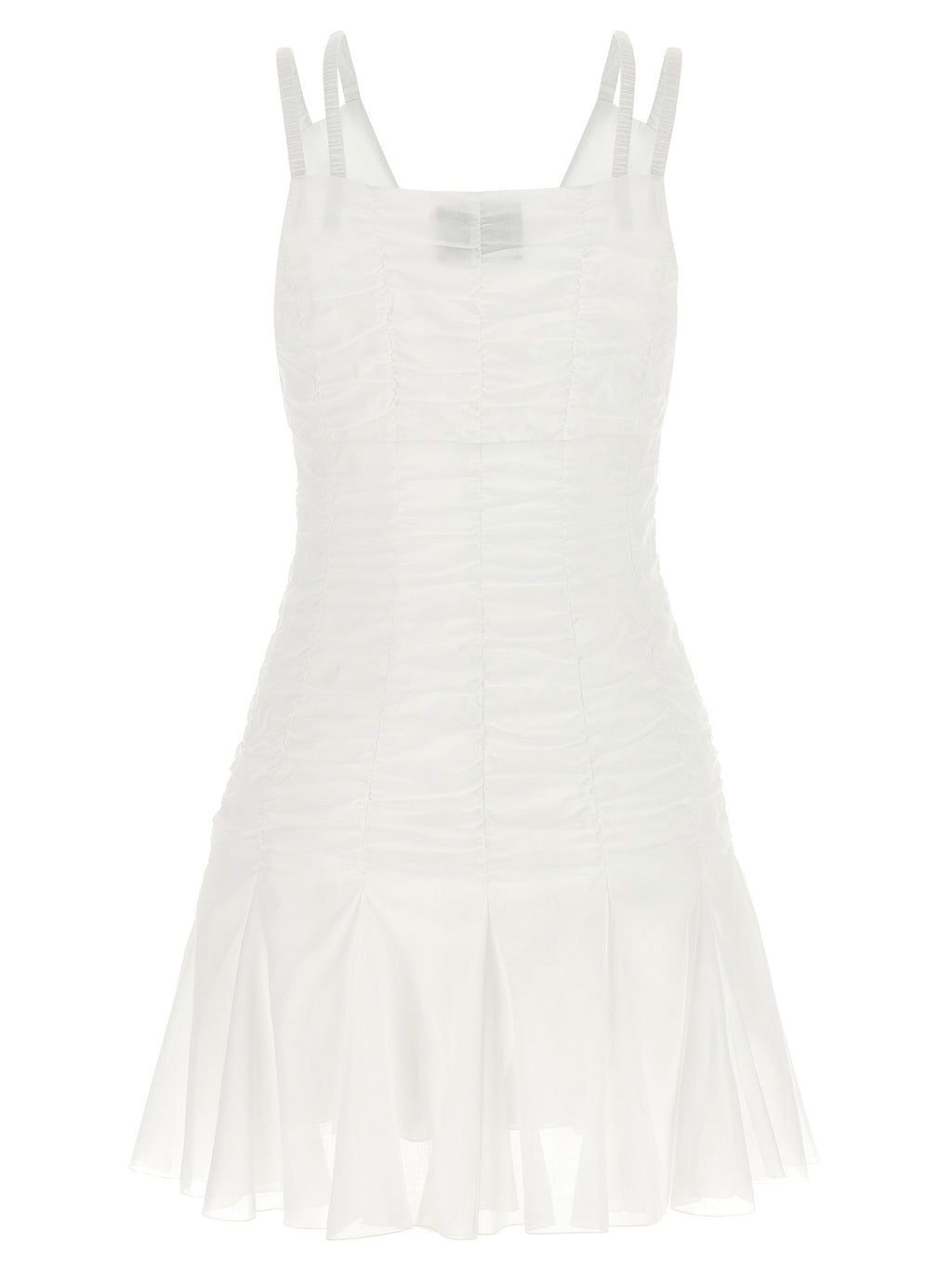 White Cotton Short Dress