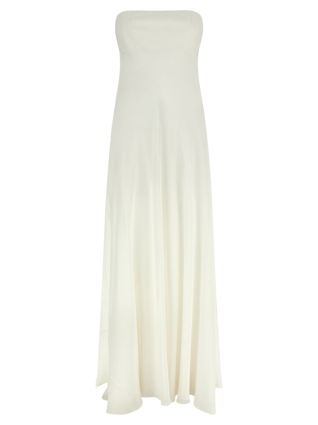 White Silk Long Dress