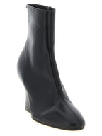 Black Calfskin Ankle Boots