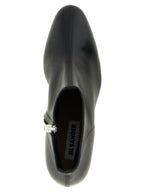 Black Calfskin Ankle Boots