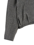 Gray Virgin Wool Full-Length Jacket