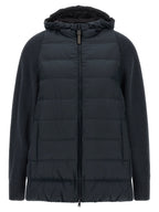 Blue Polyester Full-Length Jacket