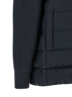 Blue Polyester Full-Length Jacket