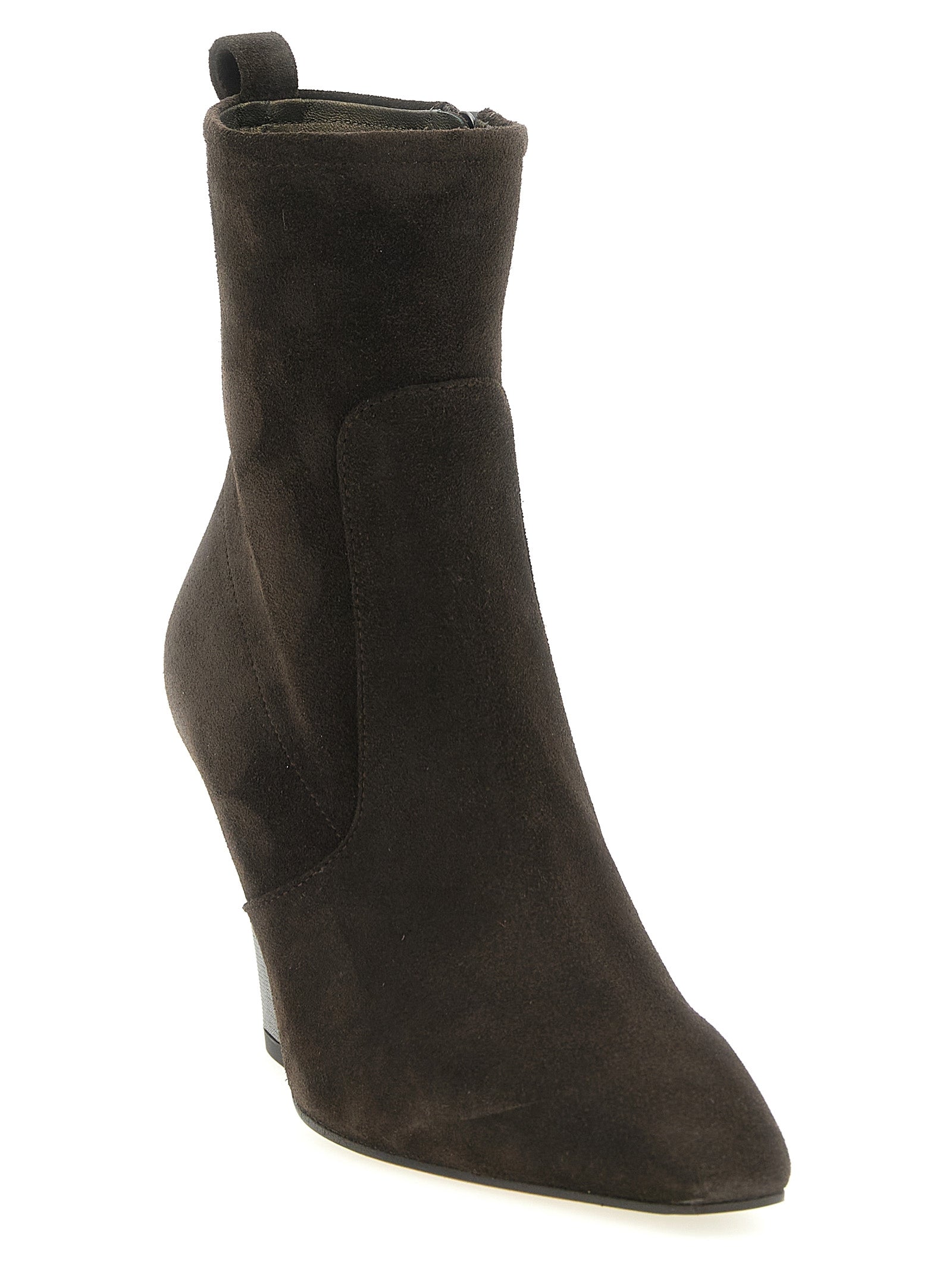 Brown Calfskin Ankle Boots