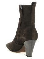 Brown Calfskin Ankle Boots