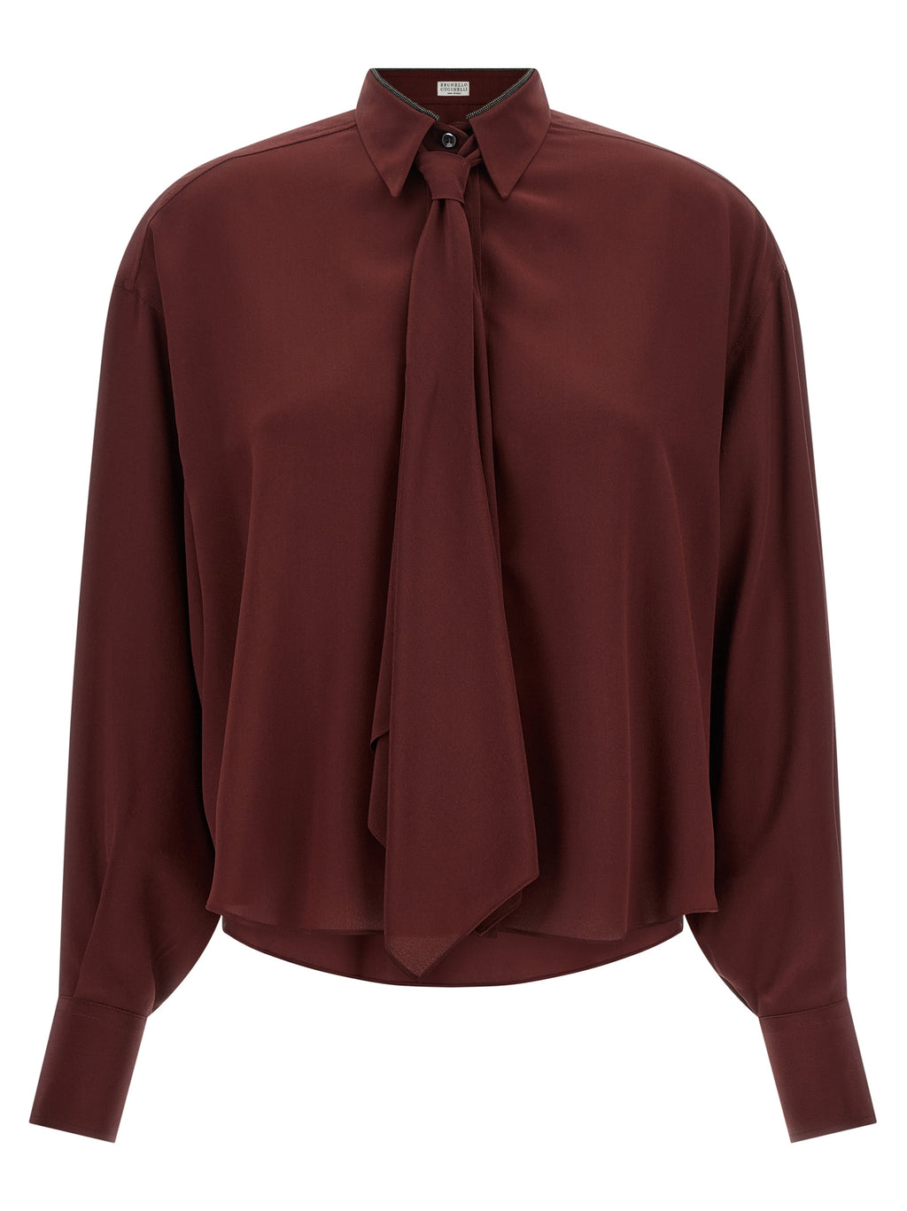 Bordeaux Silk Blouse