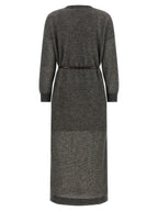 Gray Wool Midi Dress