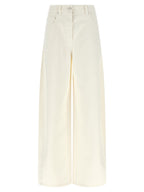 White Cotton Relaxed Fit Jeans
