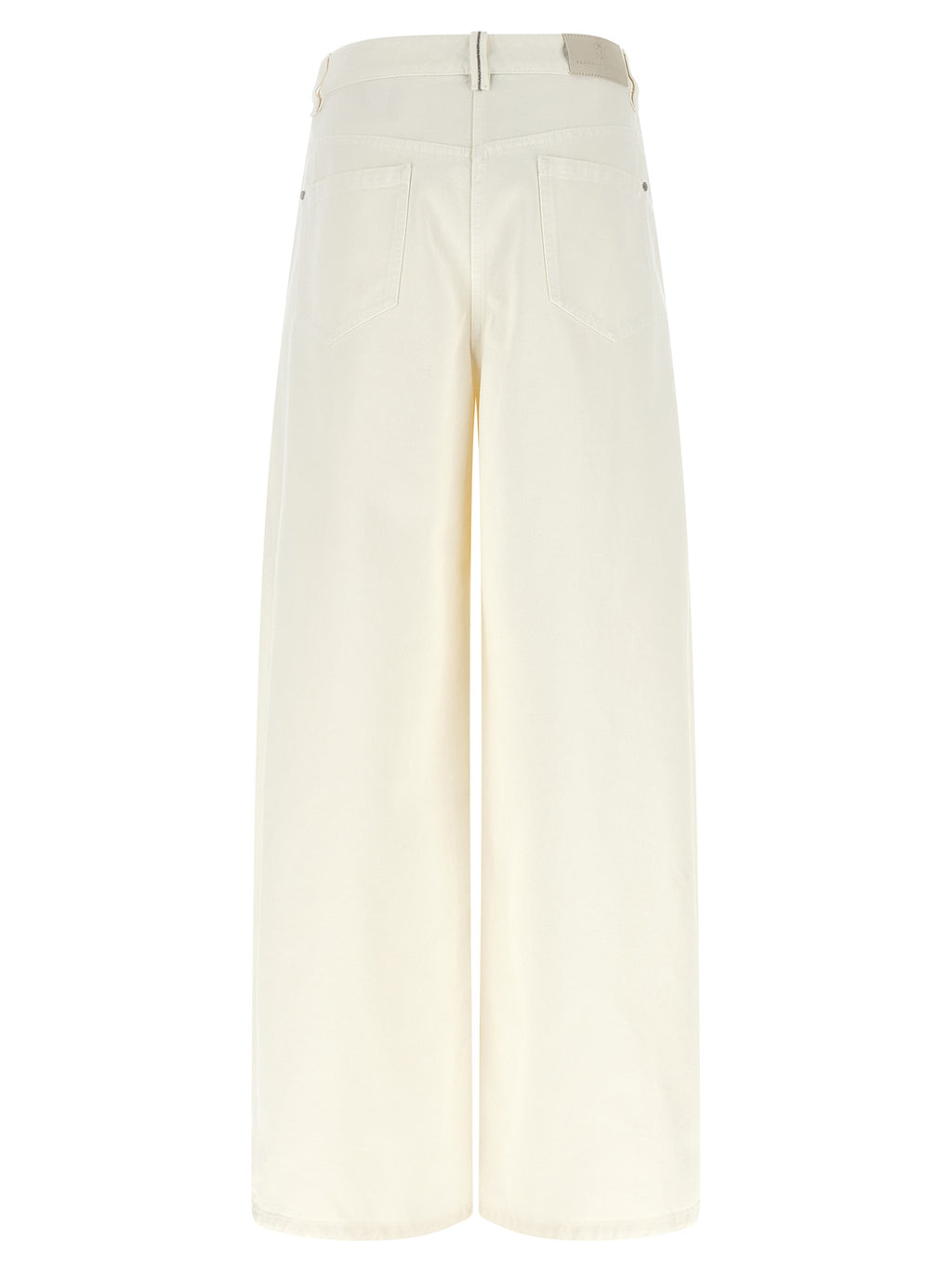 White Cotton Relaxed Fit Jeans