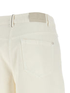 White Cotton Relaxed Fit Jeans