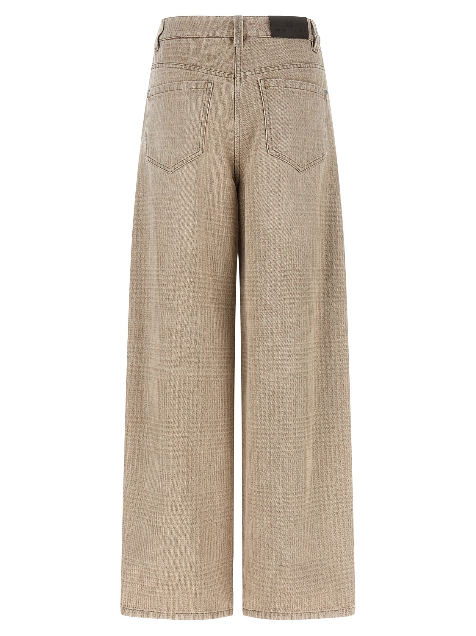 Beige Cotton Jeans Denim