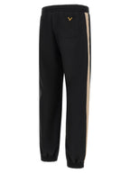 Black Polyester Athletic Pants
