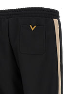 Black Polyester Athletic Pants