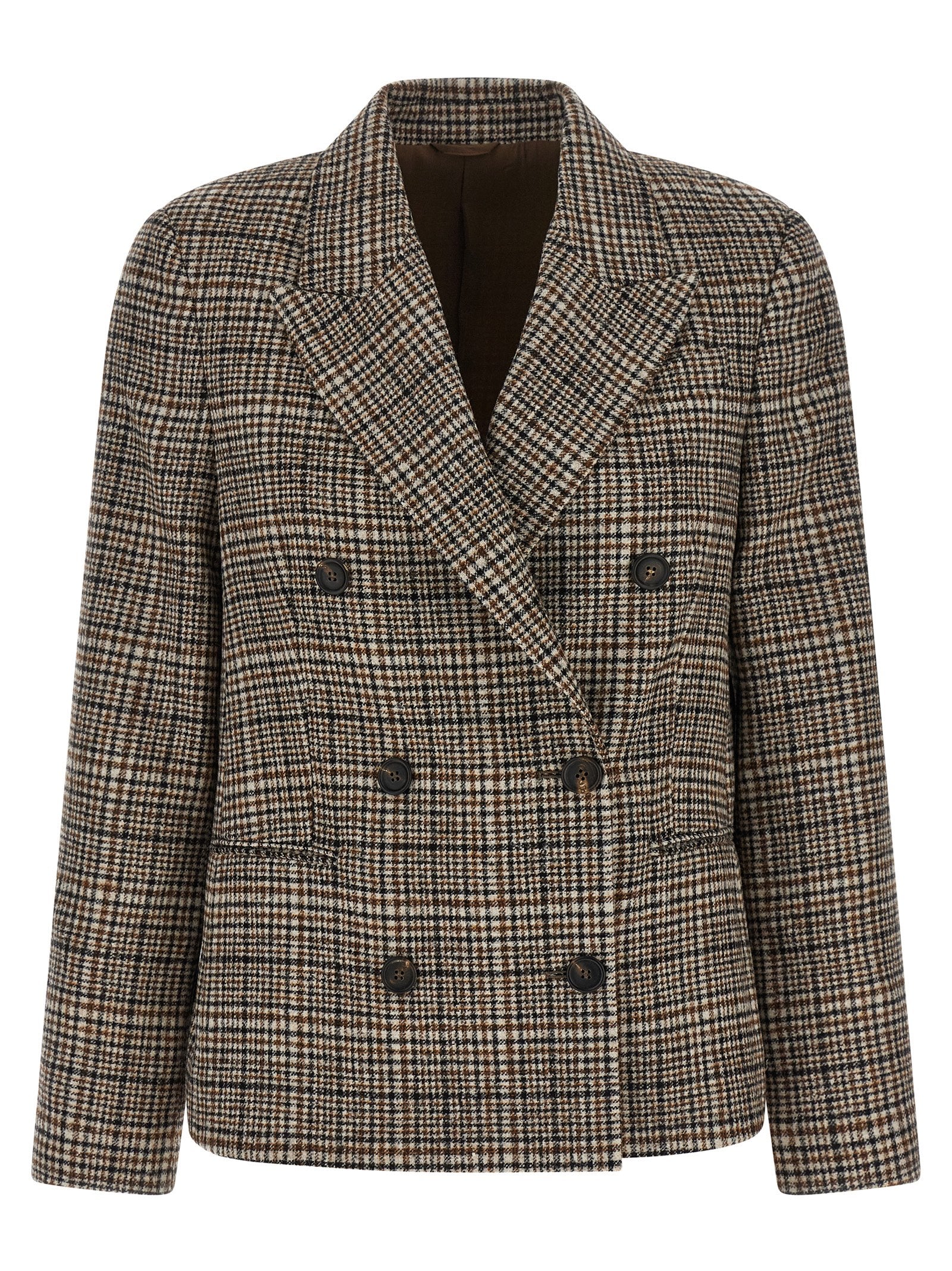 Beige Alpaca Leather Blazer