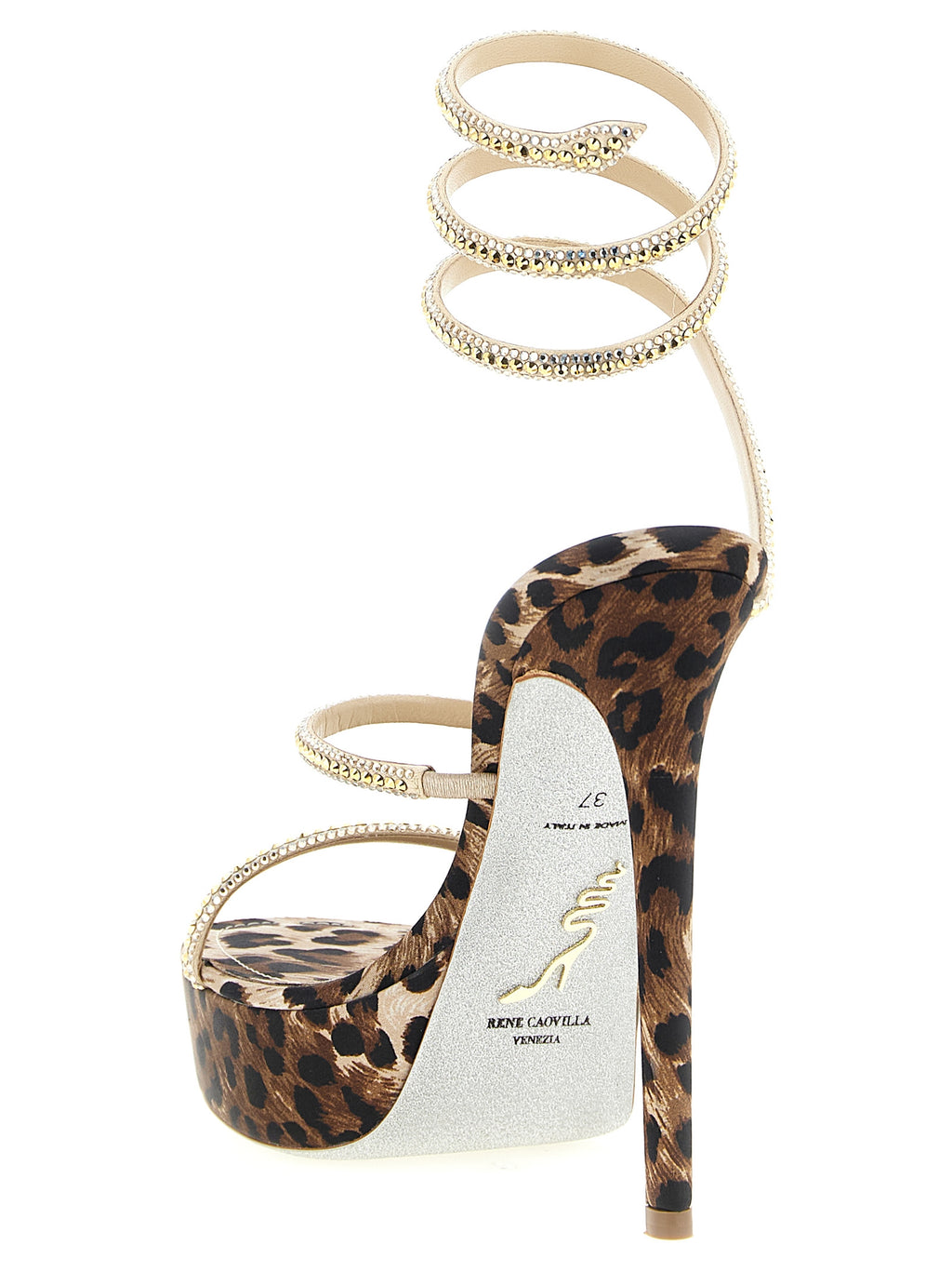 Multicolor Viscose Stiletto Heel Sandals