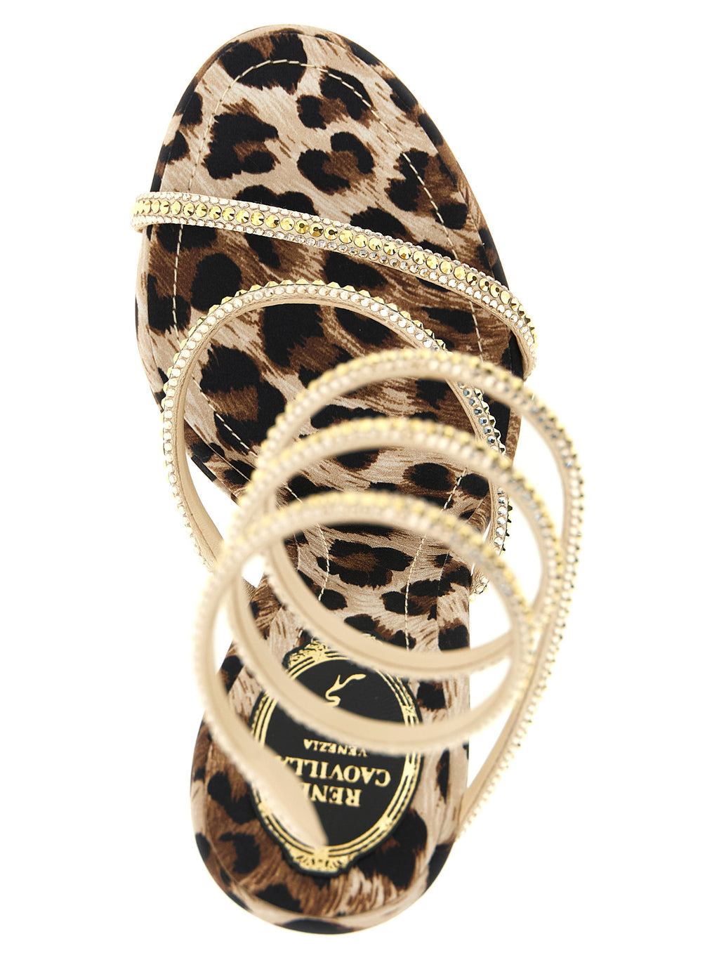 Multicolor Viscose Stiletto Heel Sandals