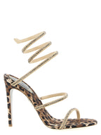 Multicolor Viscose Stiletto Heel Sandals