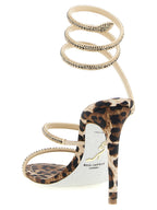 Multicolor Viscose Stiletto Heel Sandals