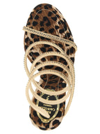 Multicolor Viscose Stiletto Heel Sandals