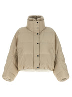 Beige Cotton Full-Length Jacket