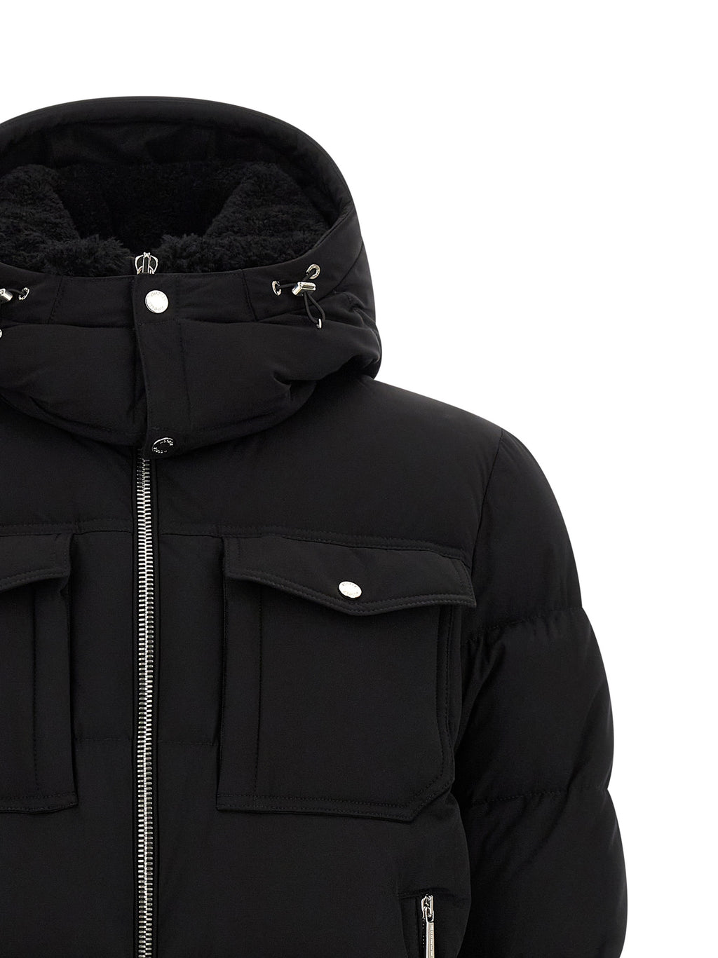 Black Wool Bomber