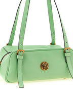 Bicolor Lamb Leather Shoulder Bag