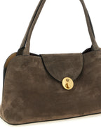 Brown Calfskin Shoulder Bag