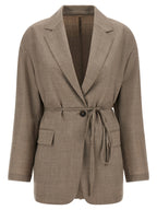 Beige Virgin Wool Blazer