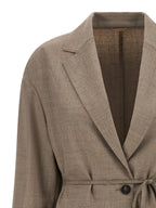 Beige Virgin Wool Blazer