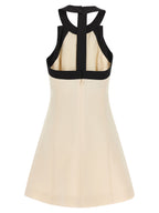 Bicolor Virgin Wool Short Dress