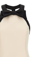 Bicolor Virgin Wool Short Dress
