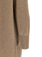 Beige Virgin Wool Short Dress