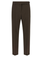 Brown Virgin Wool Dress Pants