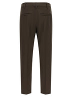 Brown Virgin Wool Dress Pants